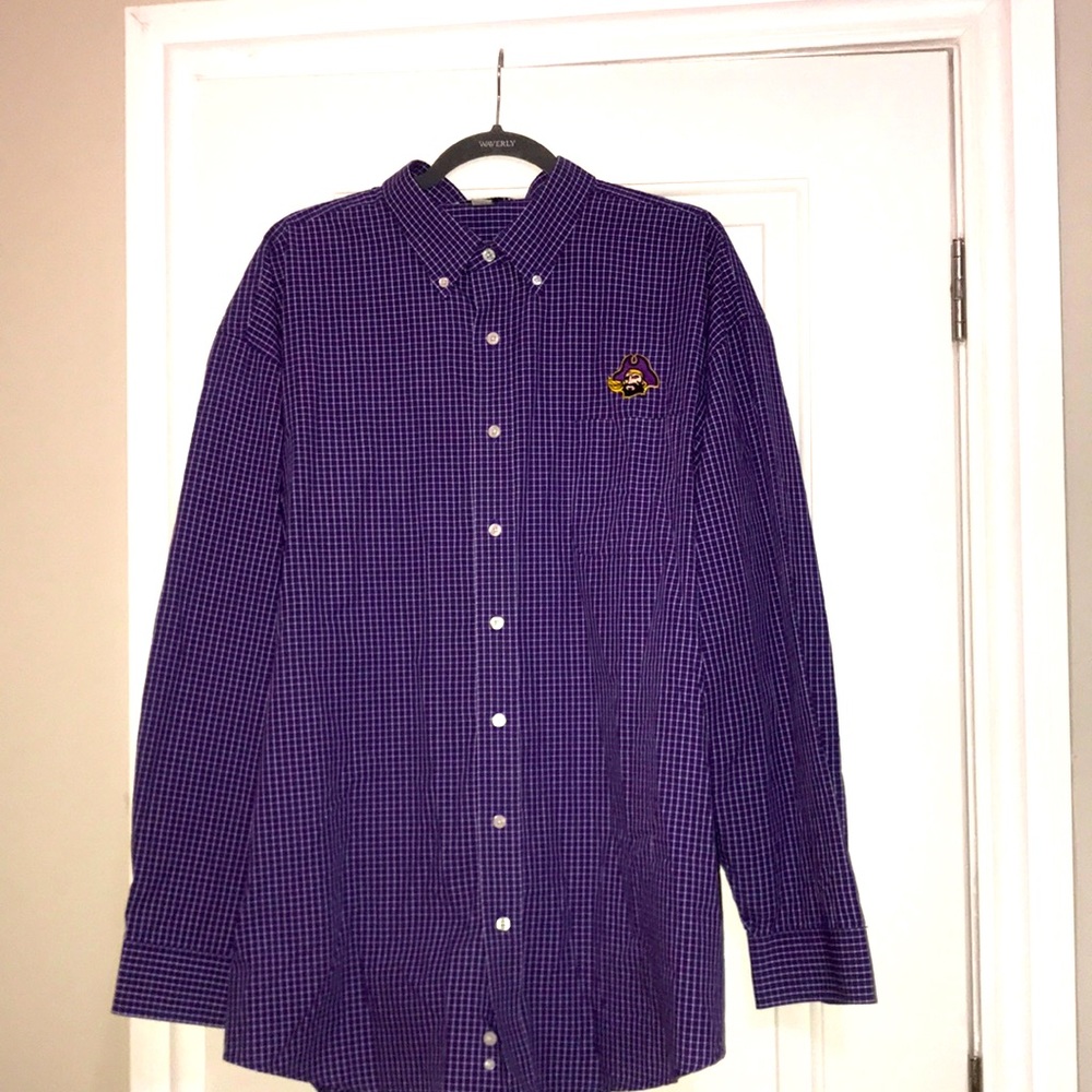 Vantage Men’s ECU college button down shirt East Carolina University